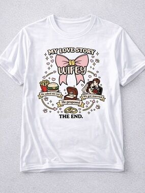 Wifey Graphic Tee with Pink Bow